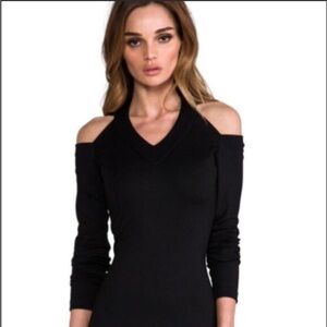 Amanda Uprichard Long Sleeve Black Dress